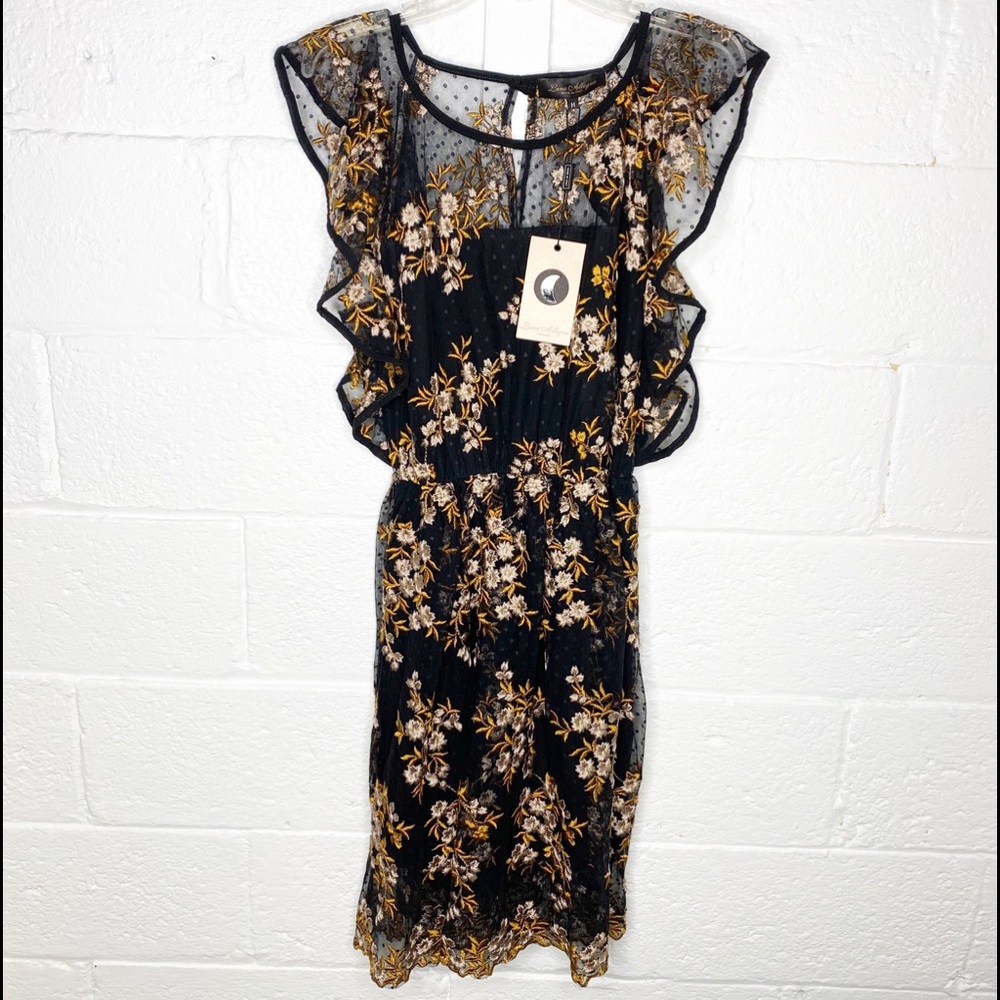 Luna Allegra Floral Embroidered Dress